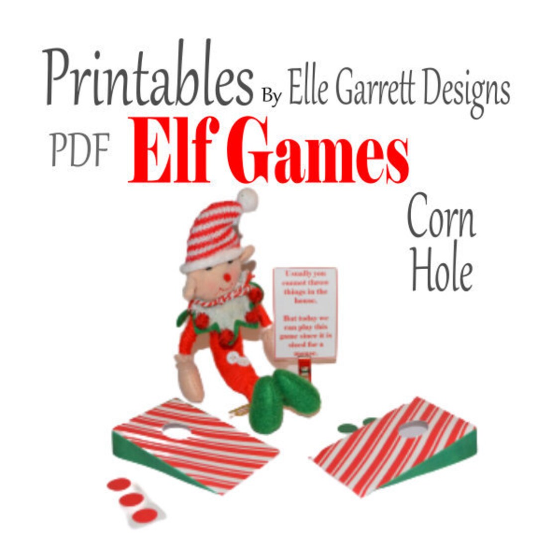 Corn Hole Elf Game Instant Download - Etsy