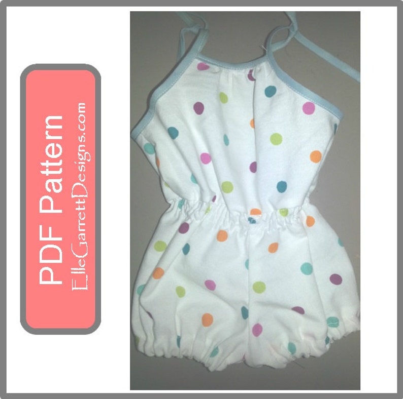 PDF Pattern - Girls Summertime Bubble Romper - 6 Mth - 5 Girls - Etsy
