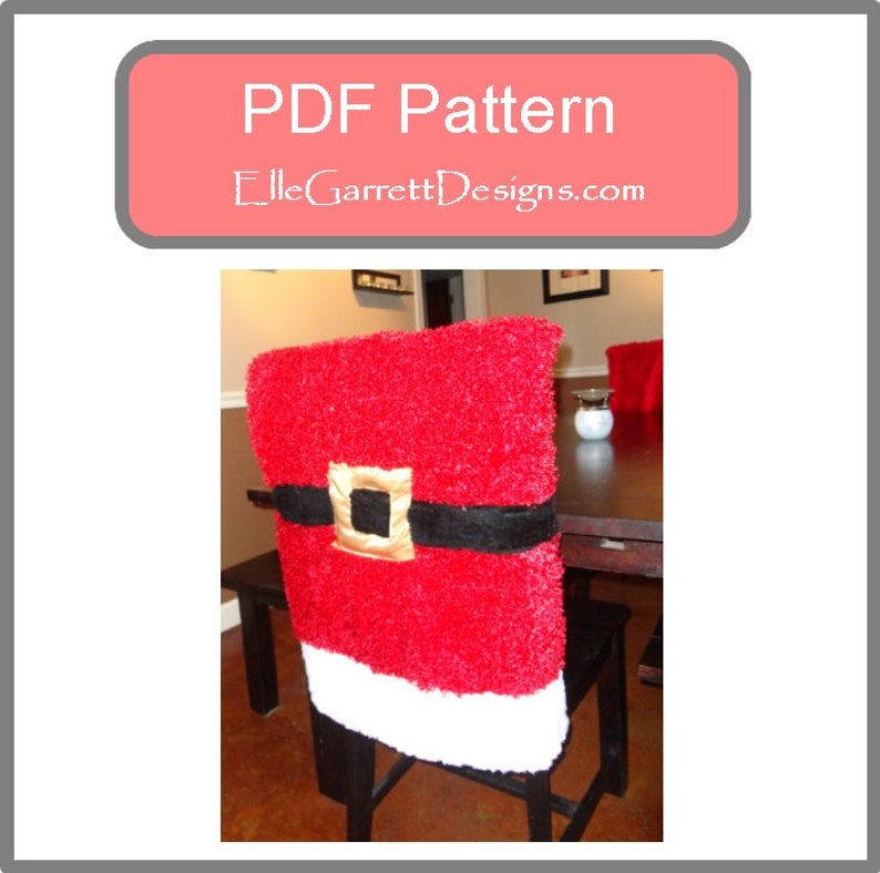 PDF Pattern Santa Chair Cover Etsy