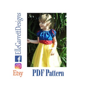 PDF Pattern - Fairy Tale Princess Dress size 6 months - girls 12