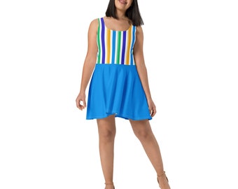 New Dapper Stripes Skater Dress