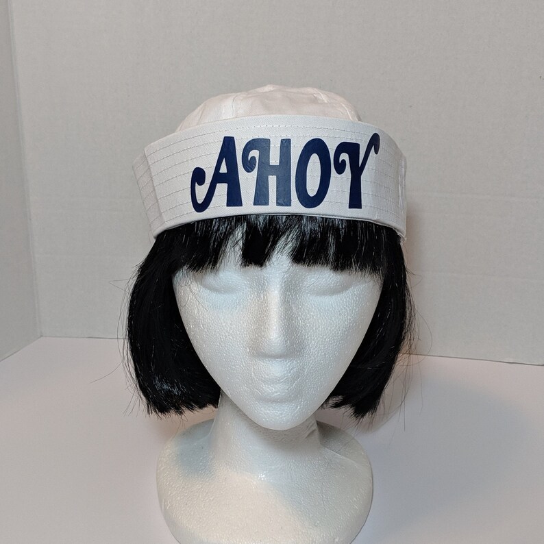 Ahoy Scoops Sailor Ice Cream Parlor Gob Hat and/or work name Etsy