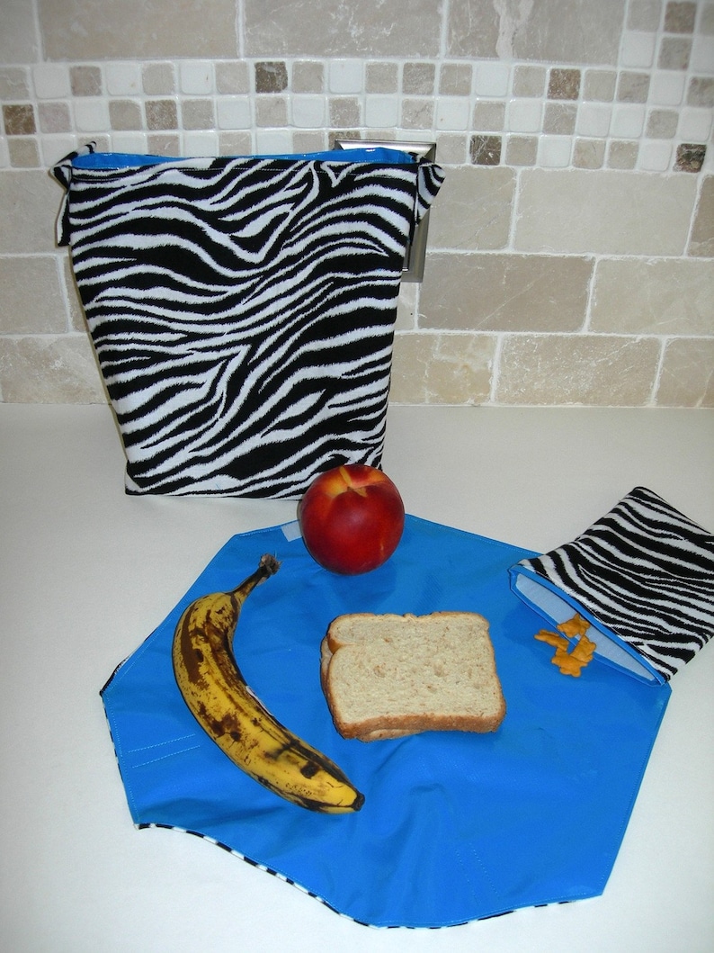 PDF Pattern Reusable Lunch Tote Sandwich Wrap and Snack Etsy