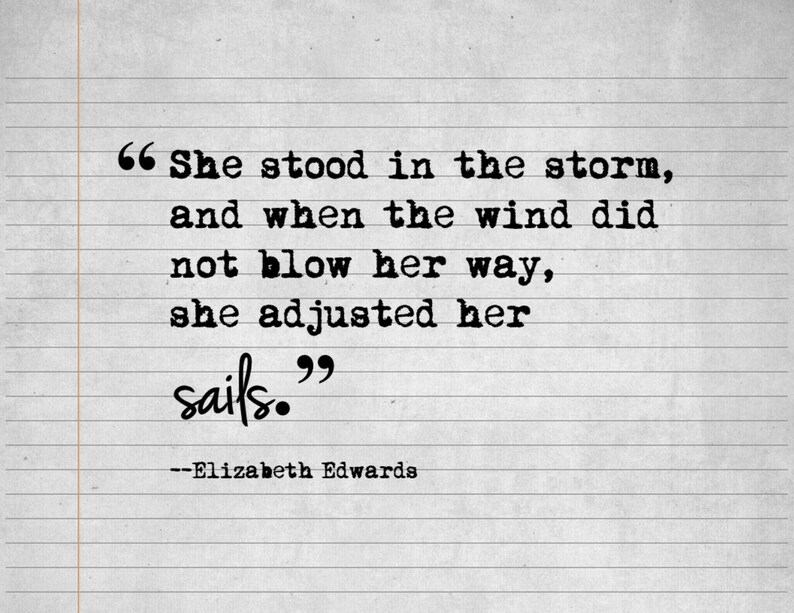 She Stood in the Storm, and When the Wind Did Not Blow Her Way, She