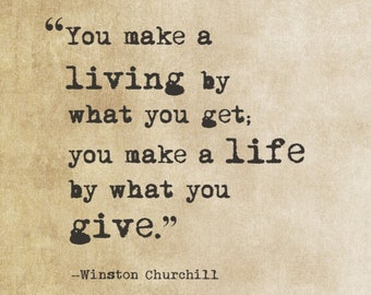 Winston Churchill Quote Art Print (Digital Download)