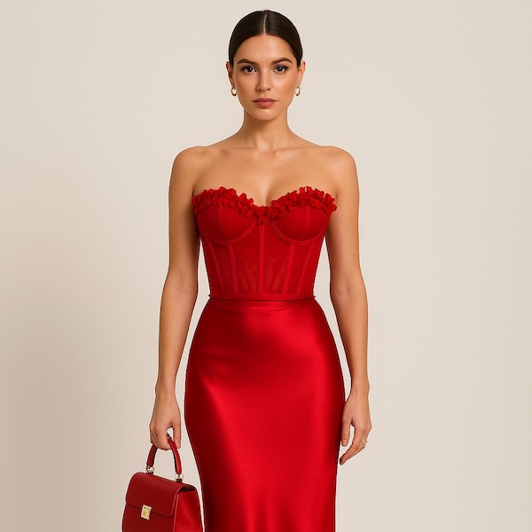 Hellessy Morrison Bustier in Bordeaux main image 1