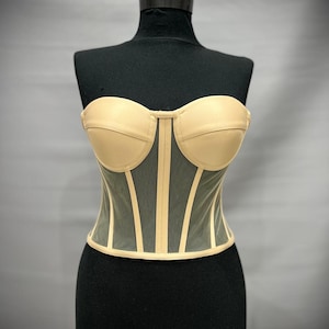 Bustier Corset Top | Festival Top | Corset Crop Top | Woman&#39;s Bustier | Festival Outfit | Transparent Corset | Coachella Style