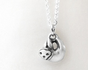 Sloth necklace, sterling silver sloth jewelry, gift for daughter, wife, girlfriend, coworker