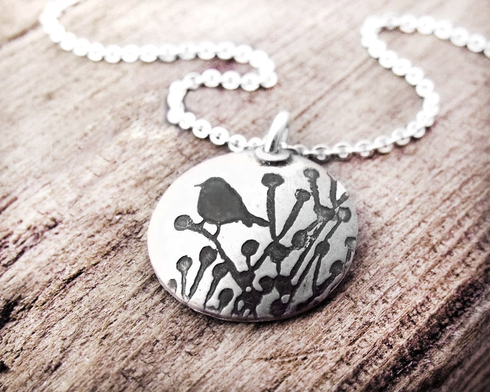 Little bird necklace silver bird jewelry bird pendant gift Etsy