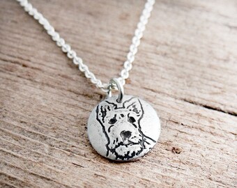 Tiny Scottie necklace, Scottish Terrier necklace in silver