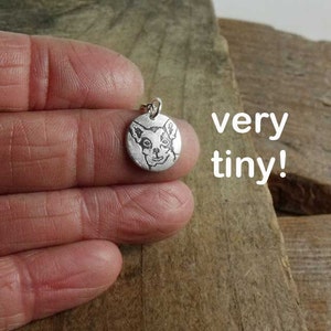 Tiny Chihuahua necklace in silver, dog memorial jewelry image 4