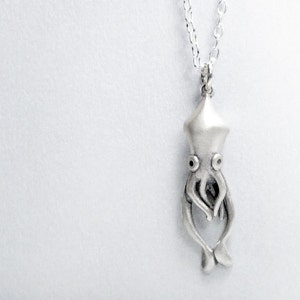 Squid necklace in sterling silver image 2