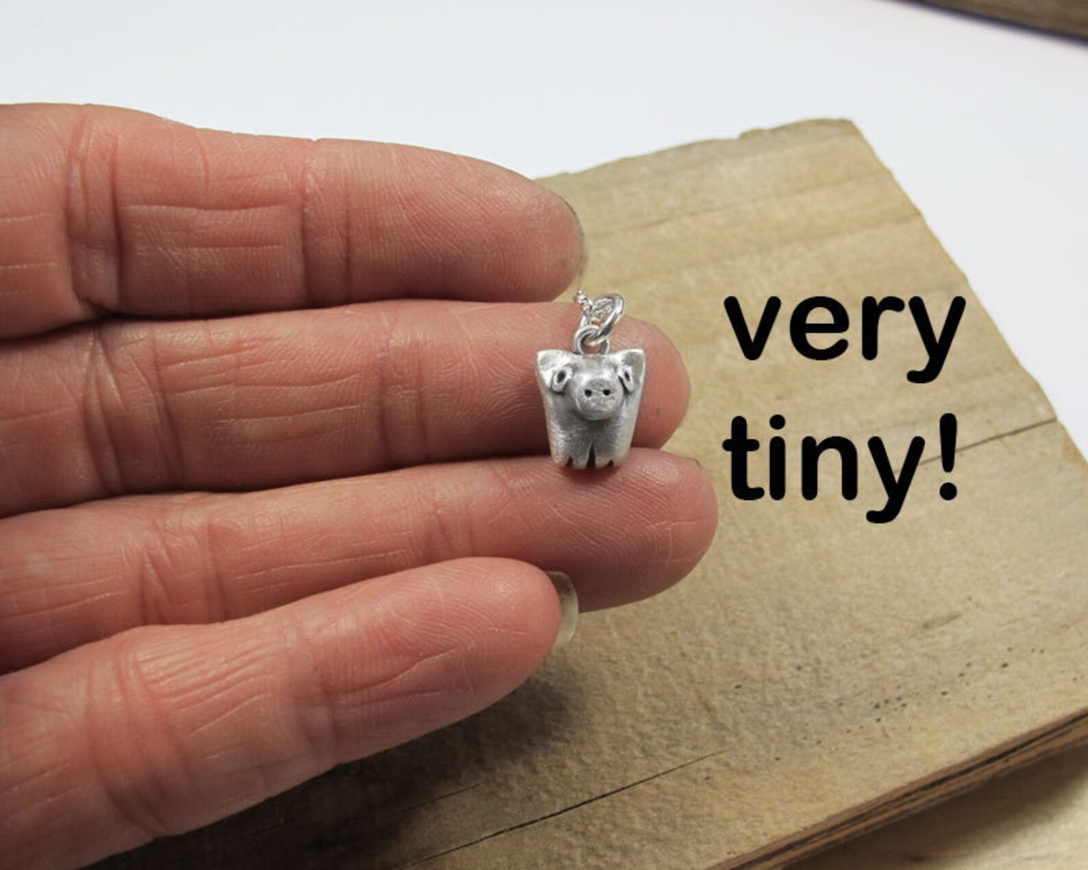Sterling Silver Pig Necklace Cute Pig Jewelry Etsy