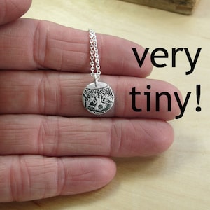 Tiny Raccoon Necklace in Silver image 3