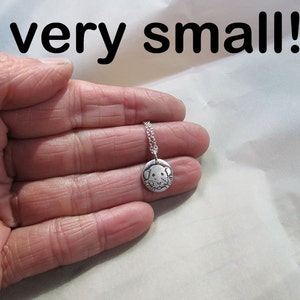 Tiny Dumbo rat necklace in silver, rat memorial jewelry, gift for rat lover image 2
