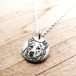 Tiny Heeler necklace in Silver, Australian Cattle Dog jewelry, dog memorial, pet parent gift