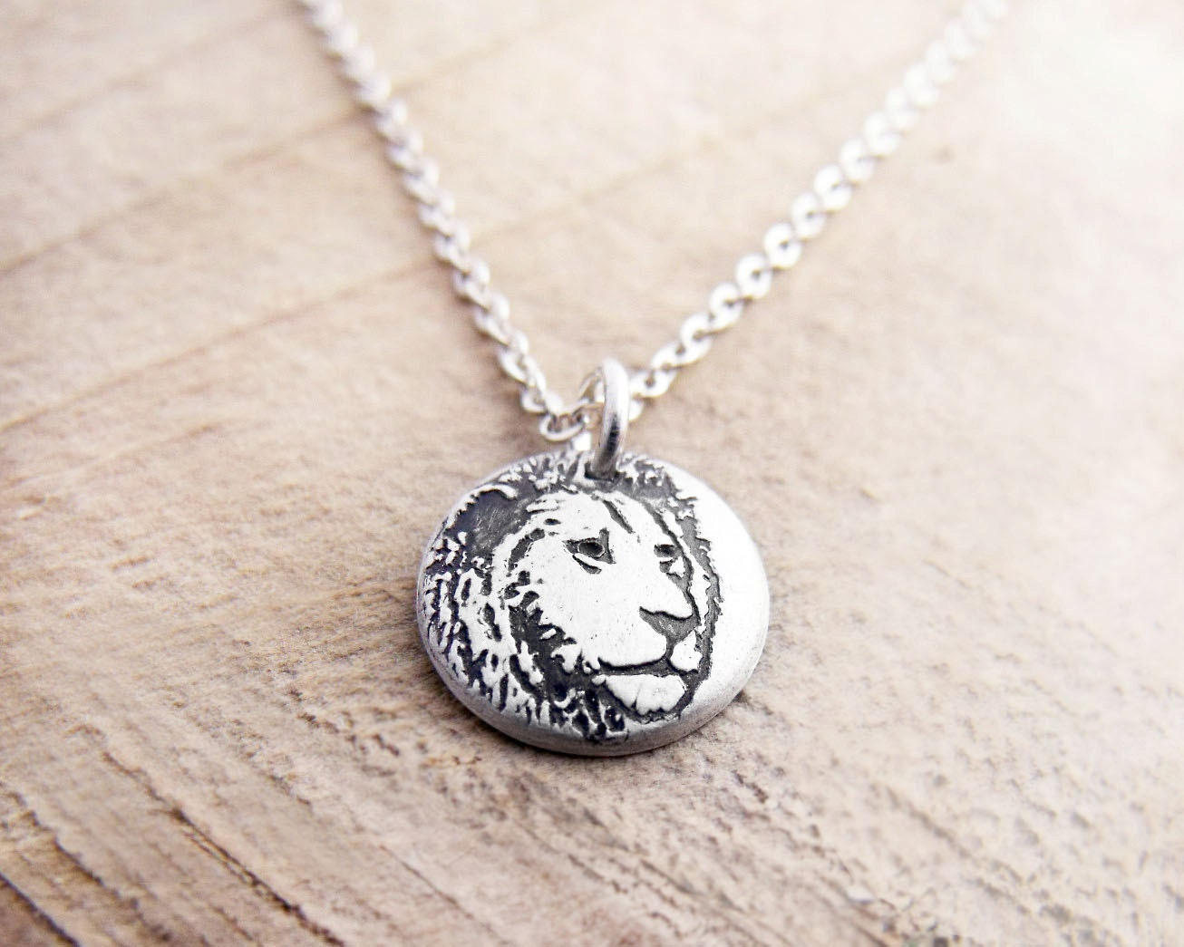 Tiny Silver Lion Necklace Leo Jewelry