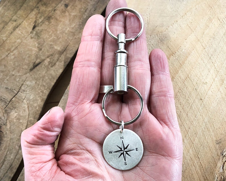 Compass keychain Go confidently in the direction of your Etsy