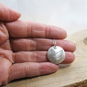 Silver Chicken Necklace, Chicken Jewelry, Hen Necklace, Gift for Her ...