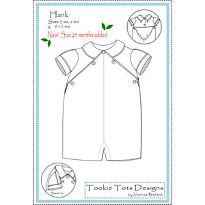 Hank, A Vintage Inspired Pattern, now with Size 24 Mo, to match sister Hannah