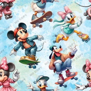 Mickey Space Seamless,Mickey Seamless File, Cartoon Seamless Pattern, Cute Seamless Pattern, Mouse Seamless Pattern, Mickey Sublimation