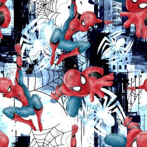 Super Hero Seamless Pattern, Spider Tumbler Wrap, Cartoon Seamless Pattern, Spider Clipart, Spider sublimation, Spider Digital Paper