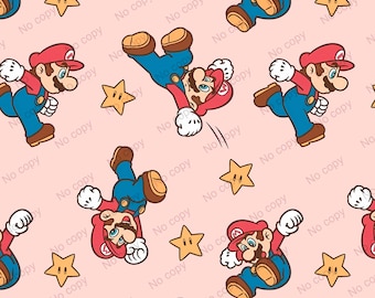 Mario Video Game Pattern, Super Bros Seamless Pattern, Bros Cartoon Seamless file, Mario Tumbler Wrap, Super Bros Pattern