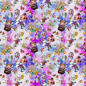 Plik bezszwowy Mickey, bezszwowy wzór z kreskówek, uroczy bezszwowy wzór, bezszwowe Magic Kingdom, bezszwowy wzór myszy, sublimacja Mickey