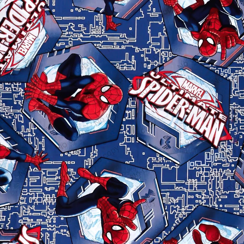 Spiderman Fabric - Etsy