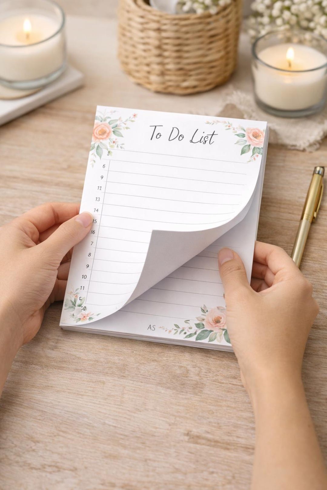 A5 to Do List Printable | Floral To-do List Notepad | 20 Page PDF ...