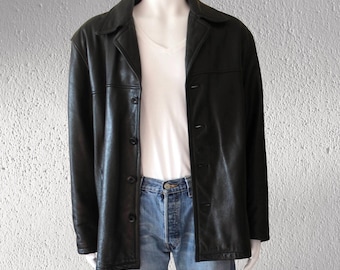 Vintage 1990s M. Julian by Wilsons Black Leather Jacket Men's 1X