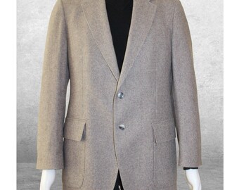 Vintage 1980s Taillierter Woll-Tweed-Blazer: Herrengröße 42, Made in Canada
