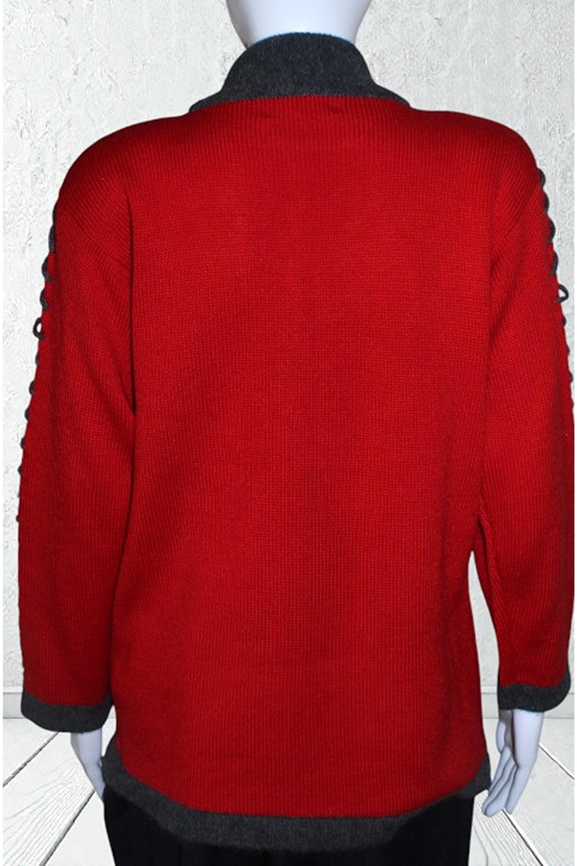Pull En Laine René Derhy - Motif Noël - Rouge - Taille 40 - Occasion Très Bon état