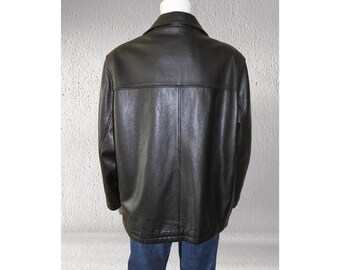 Vintage 1990s M. Julian by Wilsons Black Leather Jacket Men's 1X