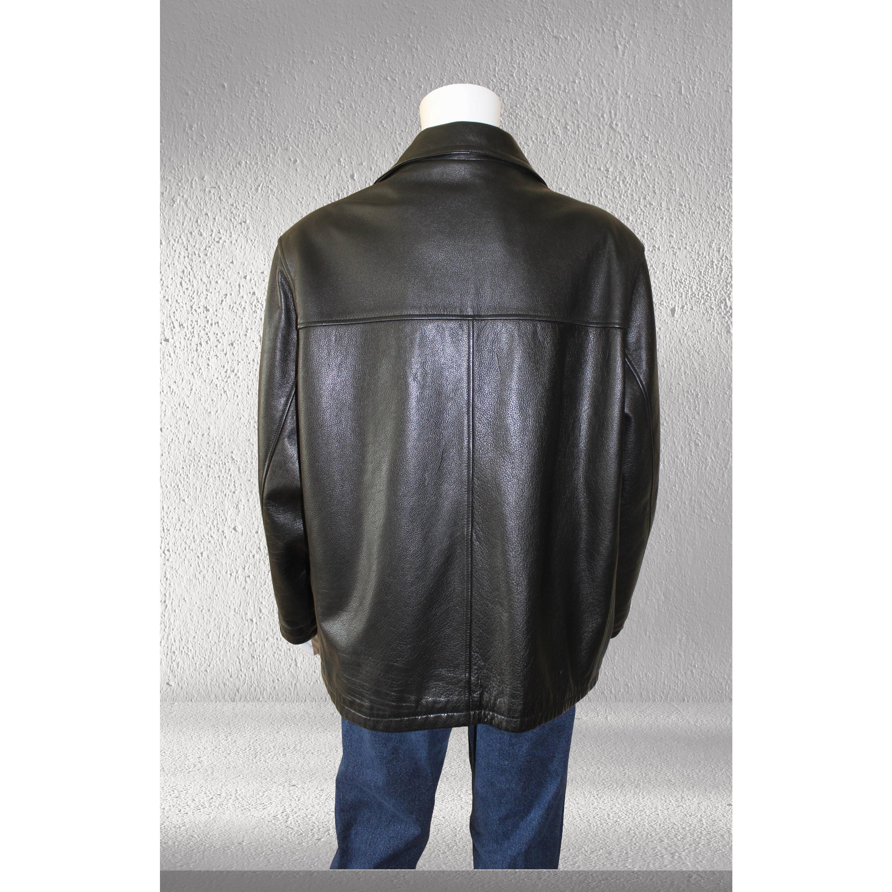 Vintage 1990s M. Julian by Wilsons Black Leather Jacket Men's 1X