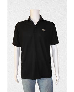 80s France製 CHEMISE LACOSTE polo shirt Vintage 80s Chemise Lacoste Polo Shirt: Black Pique Preppy Knit - Etsy