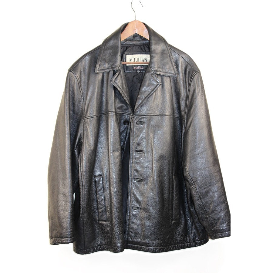 M. Julian by Wilsons Leather 1990s Black Leather Jacket M. Julian by Wilsons Leather 1990s Black Leather Jacket