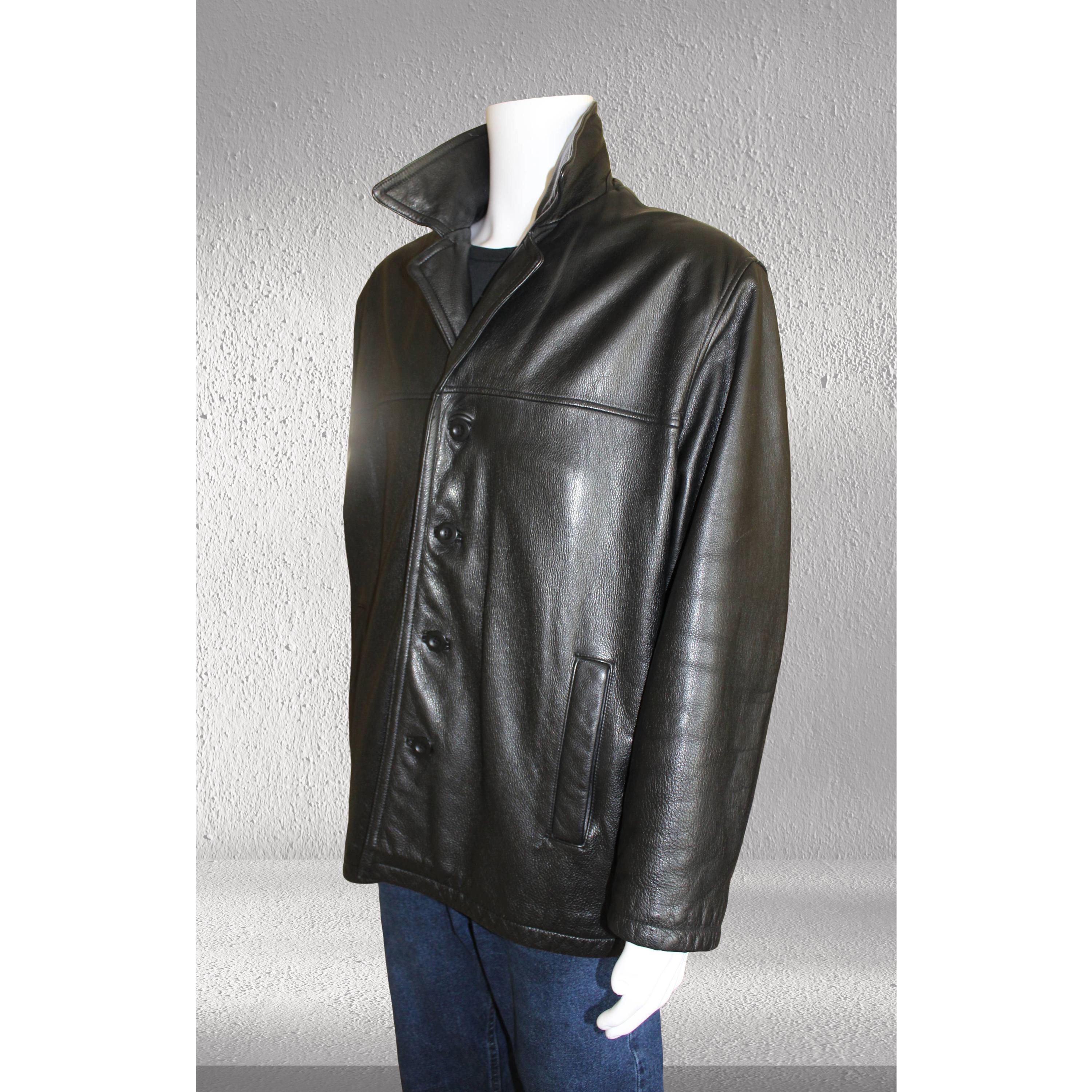 Vintage 1990s M. Julian by Wilsons Black Leather Jacket Men's 1X