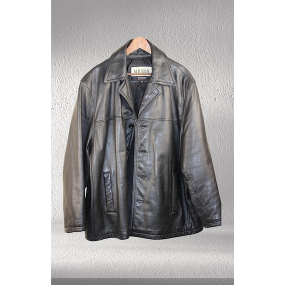 Vintage 1990s M. Julian by Wilsons Black Leather Jacket Men's 1X