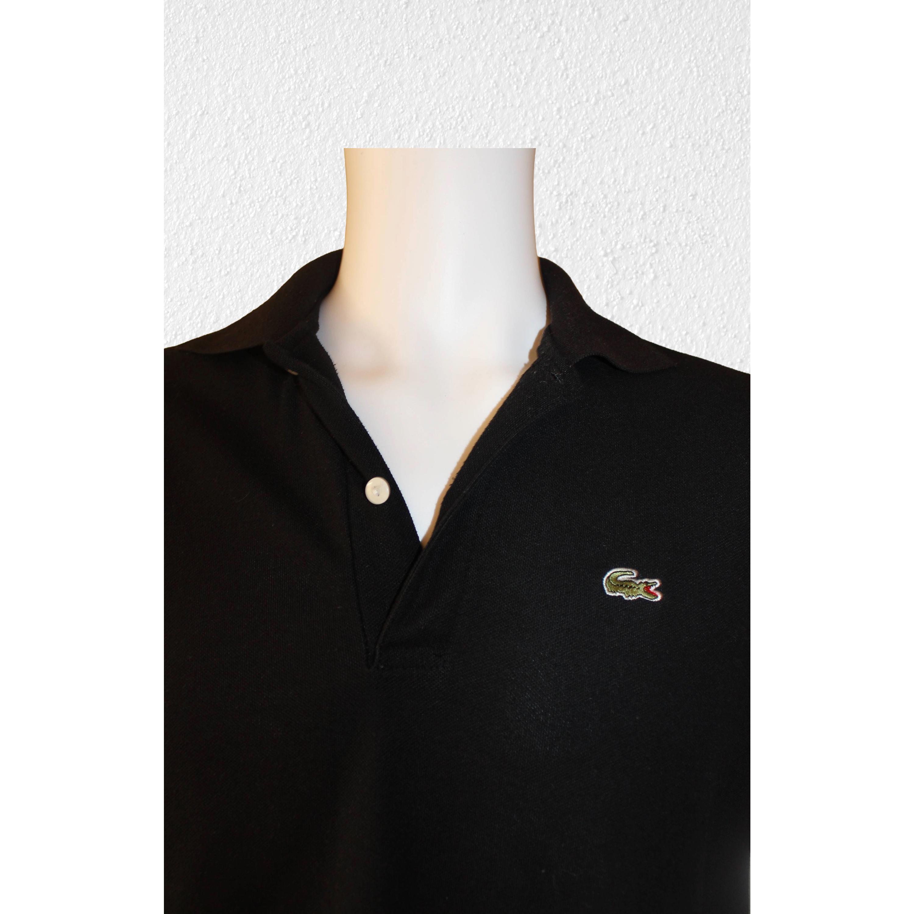 Vintage 80s Chemise Lacoste Polo Shirt: Black Pique Preppy Knit - Etsy