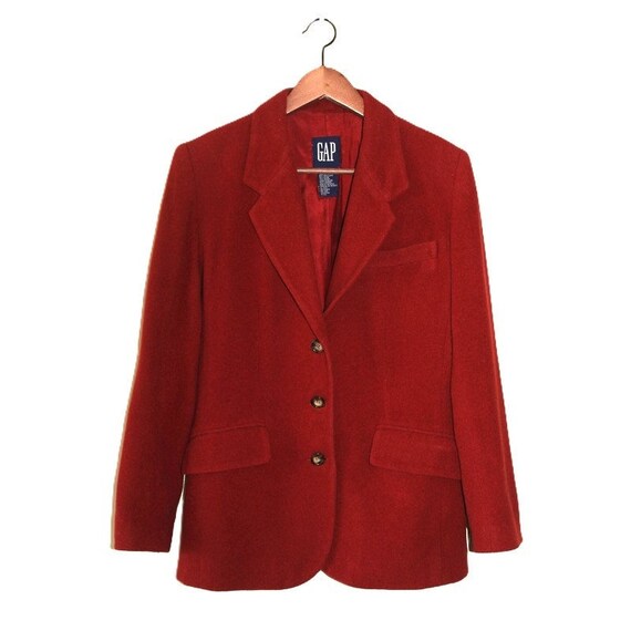 Vintage GAP 1990s Classic Blazer in Rust Wool and Angora Blend Women s Size Small Etsy