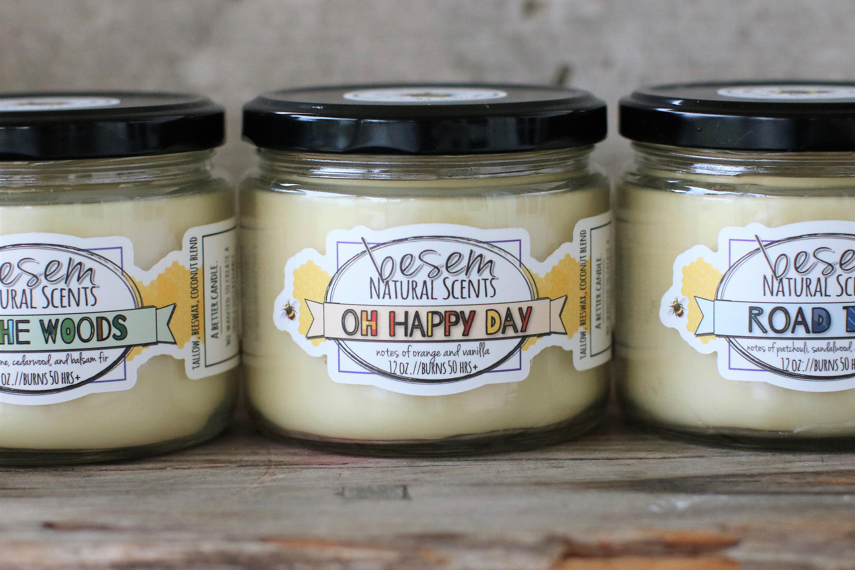 Beeswax Candle // Oh Happy Day aromatherapy orange vanilla Etsy