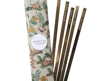 Set of 6 Herb Plant Markers, Solid Brass Plant Stakes, Gardeners Gift