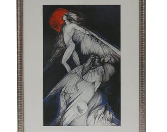 Icarus & Daedalus Framed Art Photograph by Susan Seddon Boulet, Greek Myth Wall Art, Dark Academia Classical Fantasy