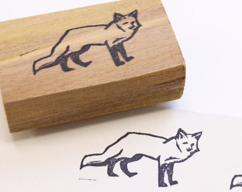 Fox Rubber Stamp, Personalized for Address Stamp, Ex Libris or Business Logo