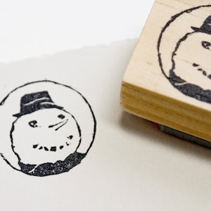 Snowman Rubber Stamp | Personalized Holiday Stamp