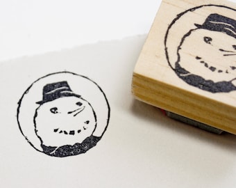 Snowman Rubber Stamp | Personalized Holiday Stamp