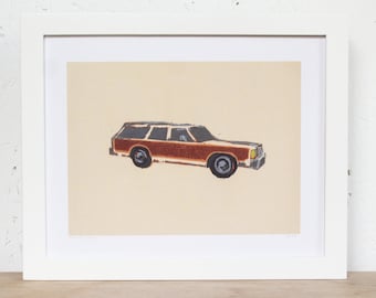 Woodie Wagon Giclee Art Print by Michelle Farro