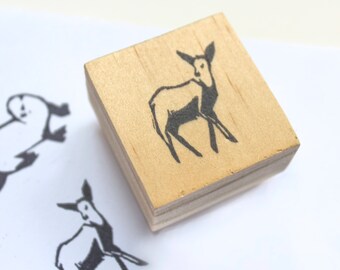 Deer Rubber Stamp / Woodland Creature Personalized Stamp