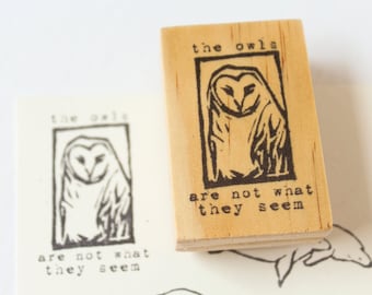 Twin Peaks rubber stamp / the owls are not what they seem / Twin Peaks fan art / Twin Peaks gifts